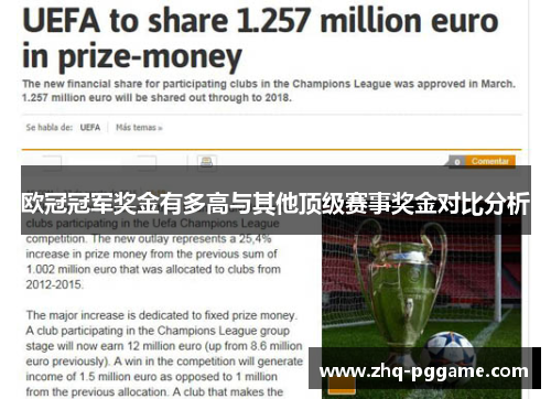 欧冠冠军奖金有多高与其他顶级赛事奖金对比分析